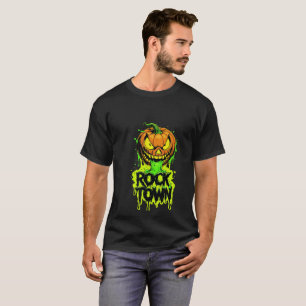 Camiseta Halloween Rock Town T-Shirt Spooky Estilo Punk