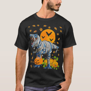 Camiseta Halloween s for Boys Kids Dinosaur T rex Mummy Pum