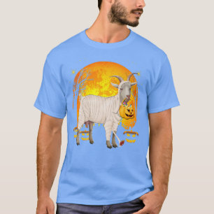 Camiseta Halloween s for Boys Men Women Goat Mummy Pumpkin