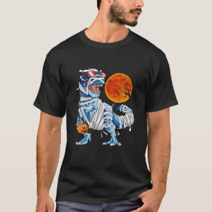 Camiseta Halloween S Para Niños Dinosaurios T Rex Mummy Pum