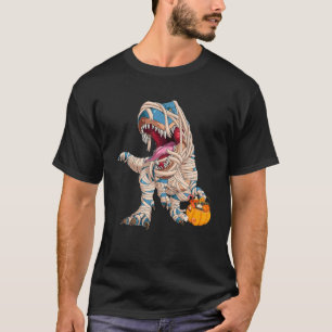 Camiseta Halloween S Para Niños Dinosaurios T Rex Mummy Pum
