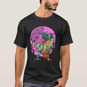 Camiseta Halloween S Para Niños Dinosaurios T Rex Mummy Pum