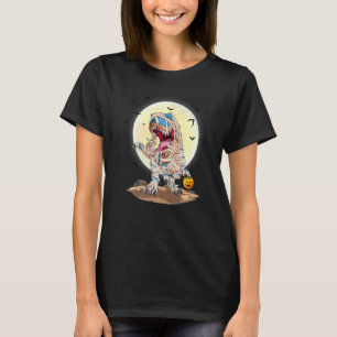 Camiseta Halloween S Para Niños Dinosaurios T Rex Mummy Pum