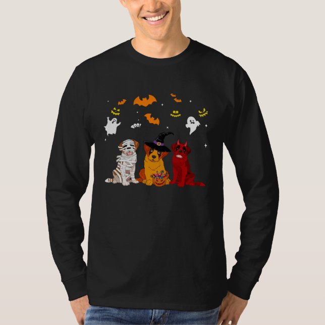 Camiseta Halloween saint bernard Dogs  Mummy Witch Demon (Anverso)