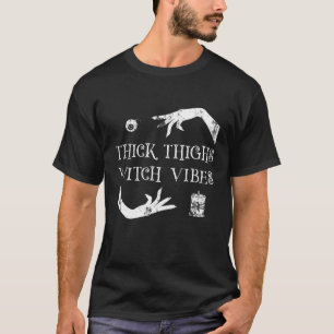 Camiseta Halloween Salem Thick Thighghts Mujeres Regalo Ide