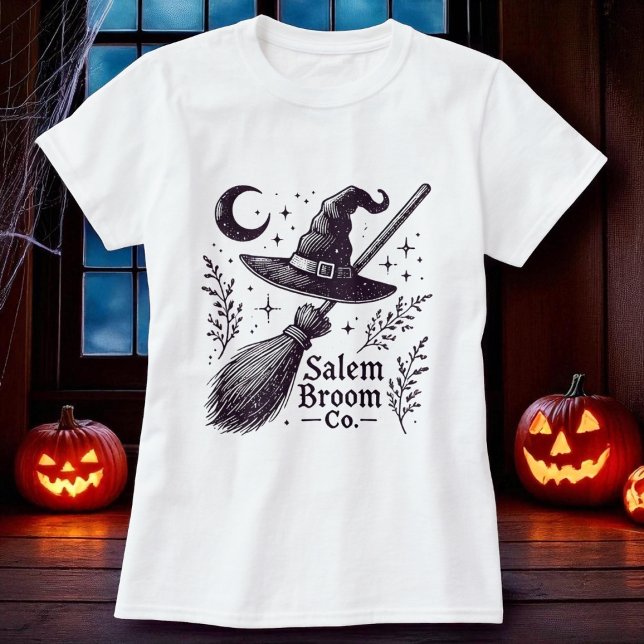 Camiseta Halloween Salem Witch Broomstick (Subido por el creador)