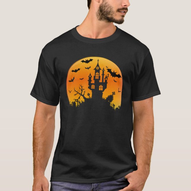 Camiseta Halloween Scape Haunted House Fun Scare Creepy (Anverso)