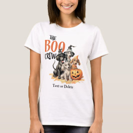Camiseta Halloween Scary Boo Dogs Crew Spooky Women