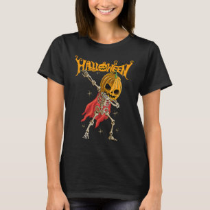 Camiseta Halloween Scary Dancing Skeletkin Calabaza Feliz H