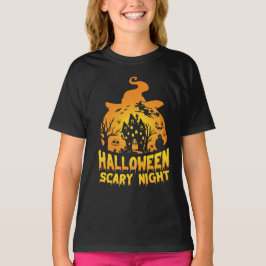 Camiseta Halloween Scary Night Haunty House Design