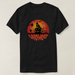 Camiseta Halloween Scary Night Witch House