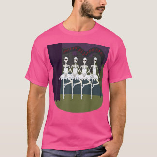 Camiseta Halloween Scary Spooky Dancing Ballerina Skeletons