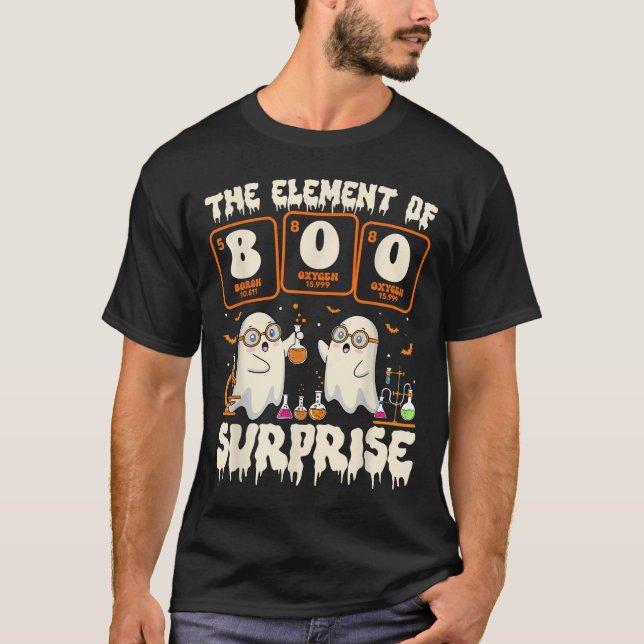 Camiseta Halloween Science Ghost Teacher The Element Of Sur (Anverso)