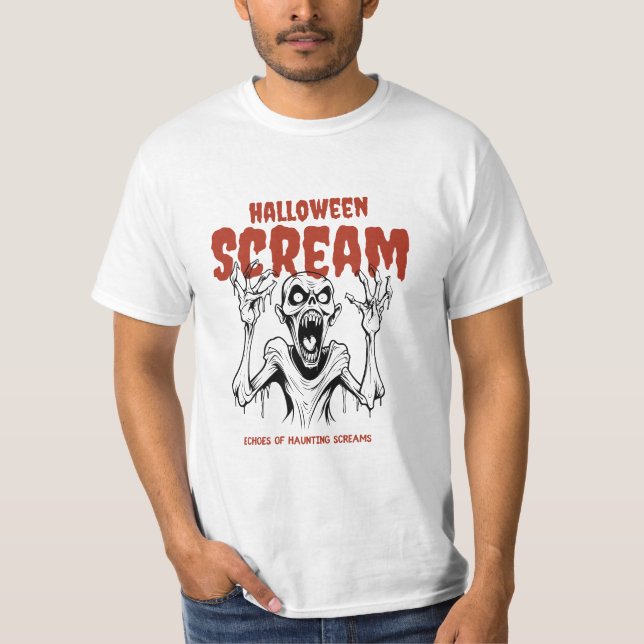 Camiseta Halloween Scream white (Anverso)