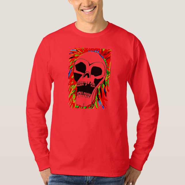 Camiseta HALLOWEEN SCREAMING SKULL (Anverso)