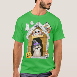 Camiseta Halloween Shih Tzu Perro Bruja embrujada House420