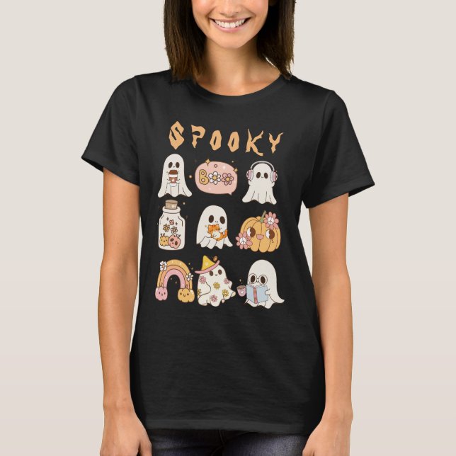 Camiseta Halloween Shirick Trick o trata a la fantasma de l (Anverso)