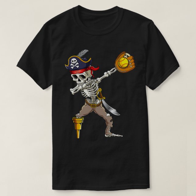 Camiseta Halloween Shirt Dabbing Pirate Skeleton (Diseño del anverso)