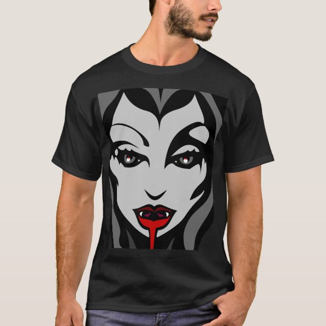 Camiseta Halloween Shirt Spooky Vampiro Unisex Shirt Tee (Anverso)