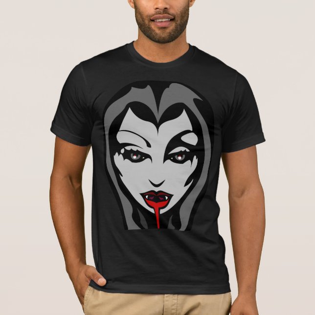 Camiseta Halloween Shirt Spooky Vampiro Unisex Shirt Tee (Anverso)