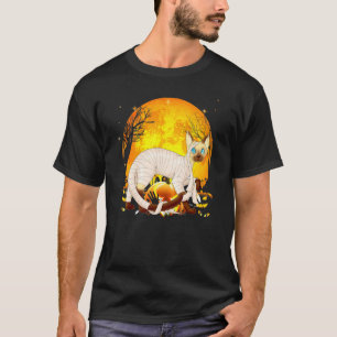 Camiseta Halloween Shirts For Boys Kids Brow Cat Mummy Pump