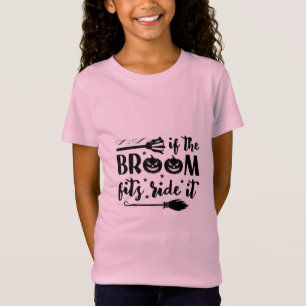 Camiseta Halloween Si El Broom Se Encaja Con El Cumpleaños