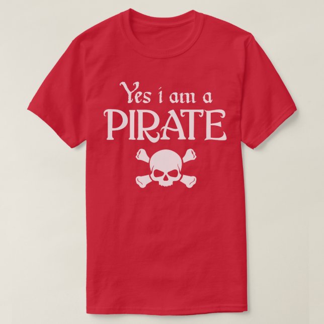 Camiseta Halloween Sí Soy Un Pirata (Diseño del anverso)