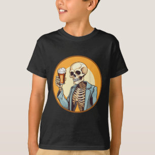 Camiseta Halloween Skeleton Beer