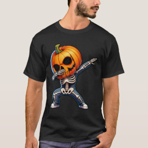 Camiseta Halloween Skeleton Boys Trick Tret Funny Pumpkin
