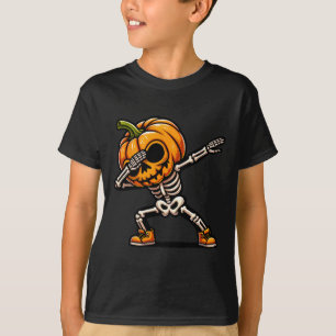 Camiseta Halloween Skeleton Boys Trick Tret Funny Pumpkin