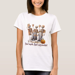 CAMISETA HALLOWEEN SKELETON CON CAFÉ