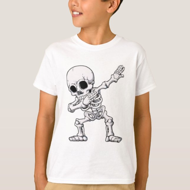 Camiseta Halloween Skeleton Dabbing T-Shirt (Anverso)