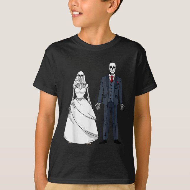 Camiseta Halloween Skeleton Death Deed Mating Bride & amp; (Anverso)