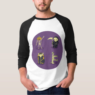 Camiseta Halloween Skeleton Dracula Mummy Grim Reaper