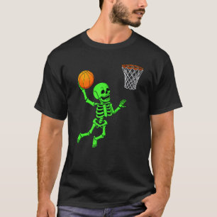 Camiseta Halloween Skeleton Dunking Baloncesto Chicas K