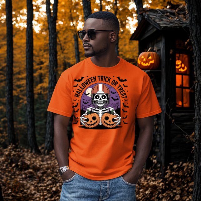 Camiseta Halloween Skeleton Football Player Trick or Trek (Subido por el creador)