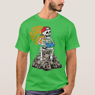 Camiseta Halloween Skeleton Gamer Video Gamer Niños Tee