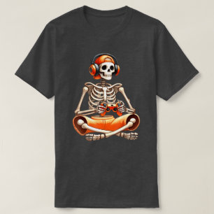 Camiseta Halloween Skeleton Gamer Video Gaming Lovers
