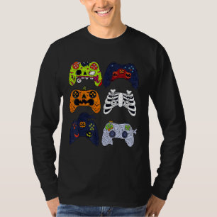 Camiseta Halloween Skeleton Gaming Controllers Zombie Mummy