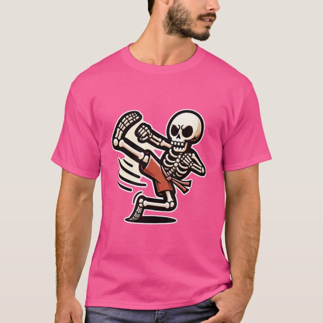 Camiseta Halloween Skeleton Kung Fu (Anverso)