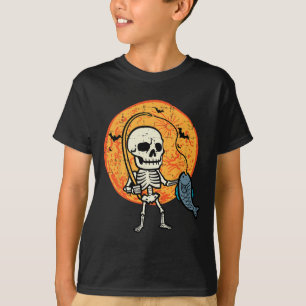 Camiseta Halloween Skeleton Pescador disfraz Hombres B