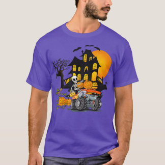 Camiseta Halloween Skeleton Riding Monster Truck Pumpkin Bo