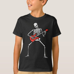 Camiseta Halloween Skeleton Rock Guitar Costume Rockeros