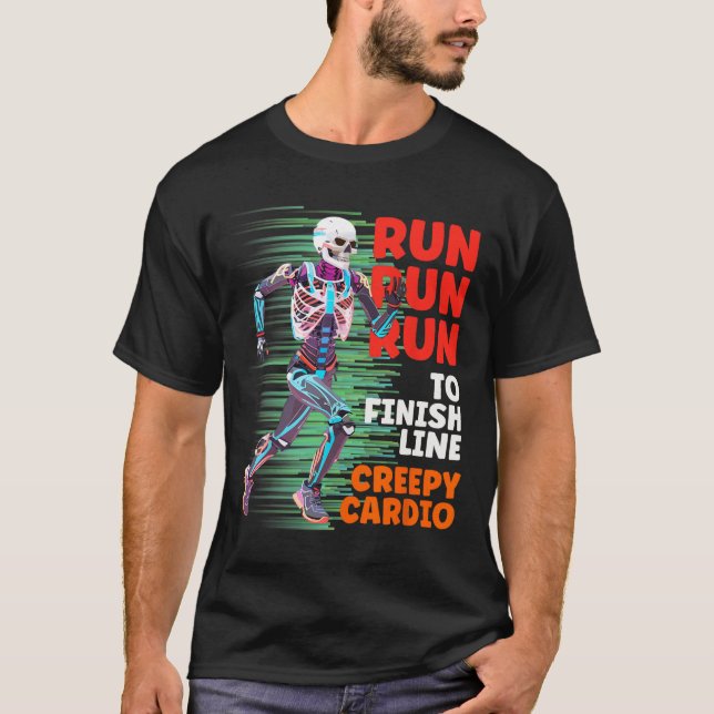 Camiseta Halloween Skeleton Runner Creepe Cardio Jogger Spo (Anverso)