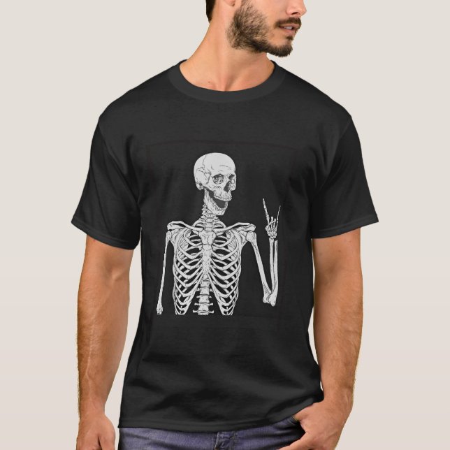 Camiseta Halloween Skeleton T Shirt (Anverso)