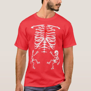 Camiseta Halloween Skeleton Twins de género revelan Baby Sh