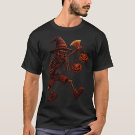 Camiseta Halloween Skeleton Witch Tee