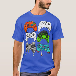 Camiseta Halloween Skeleton Zombie Gaming Controllers Mummy