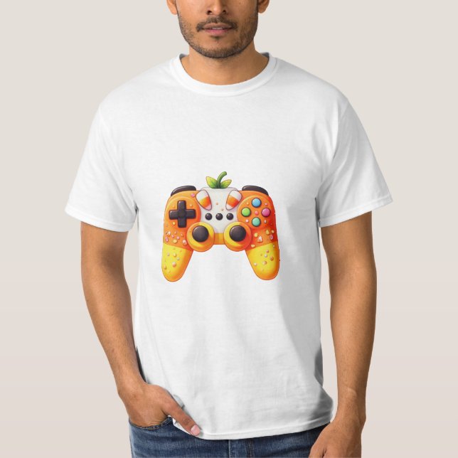 Camiseta Halloween Skeleton Zombie Gaming Controllers Mummy (Anverso)