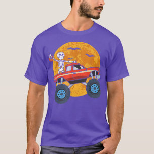 Camiseta Halloween Skeleton Zombie Riding Monster Truck Vam